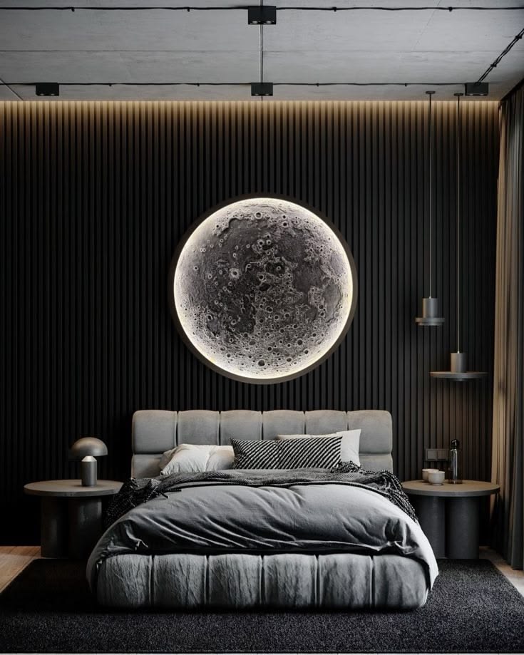 Luxury 3D Moon Wall Art LED Light – Handmade Lunar Crater Design