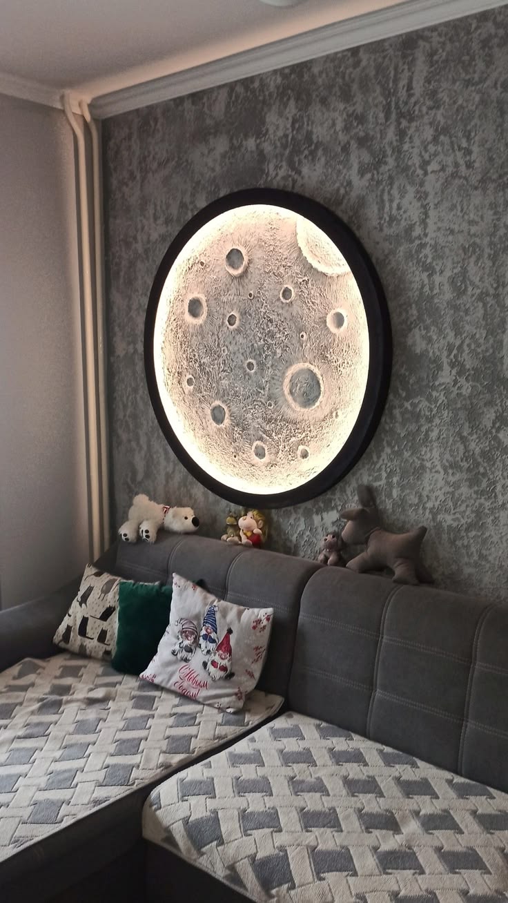 Luxury 3D Moon Wall Art LED Light – Handmade Lunar Crater Design